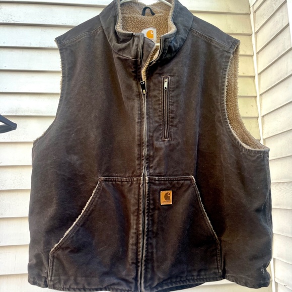Men's CARHARTT Sherpa Lined Vest ~ VINTAGE ~2XL - Picture 6 of 9